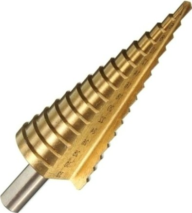 Сверло ступенчатое по металлу D.BOR HSS-TiN 4-20 мм SPIRAL ступенчатое [D-SDSP-TIN-04-20-08]