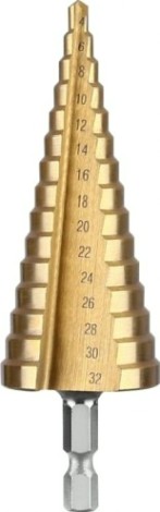 Сверло ступенчатое по металлу DEKO DH24 ступенчатое 4-32 мм, 1 шт [065-0692]