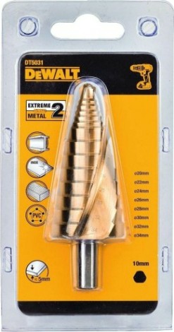 Сверло ступенчатое по металлу DeWALT 20-34 мм EXTREME IMPACT [DT5031-QZ]