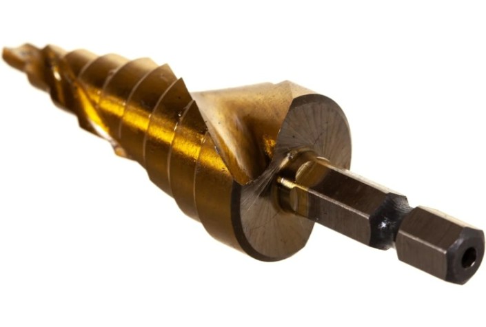 Сверло ступенчатое по металлу HSS, MATRIX 4-6-8-10-12-14-16-18-20 мм, шестигранный хвостовик [72356]