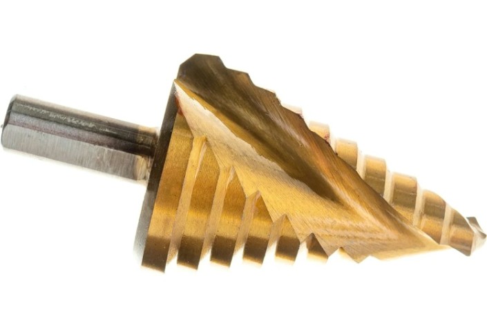 Сверло ступенчатое по металлу HSS, MATRIX 9-12-15-18-21-24-27-30-33-36 мм, трехгранный хвостовик [72358]