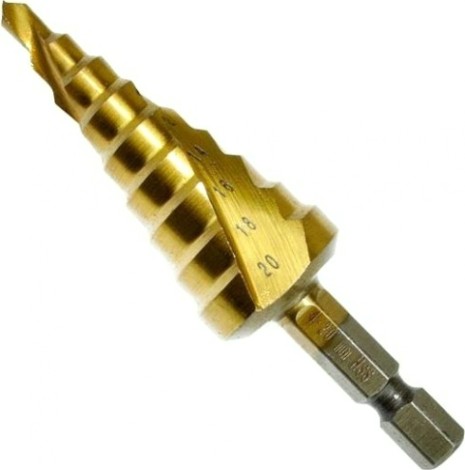 Сверло ступенчатое по металлу MAKITA 4-20 мм 1/4" D-40185 [D-40185]