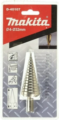Сверло ступенчатое по металлу MAKITA 4-32 мм D-40107 [D-40107]