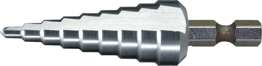 Сверло ступенчатое по металлу MAKITA D-40082 ступенчатое hss с прямым желобком, 4-12, 1/4"