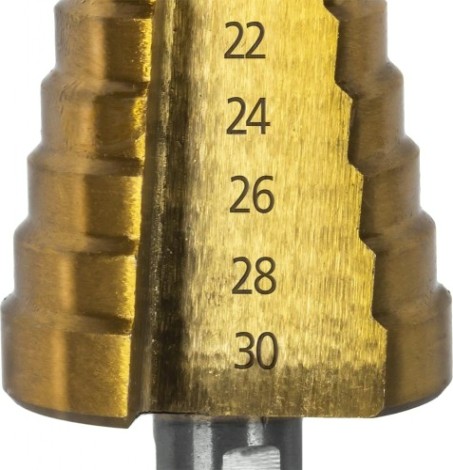 Сверло ступенчатое по металлу ПРАКТИКА 4-30, шаг 2 мм 798-324 [798-324]