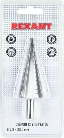 Сверло ступенчатое по металлу REXANT ступенчатое 4-30 мм [12-6602]