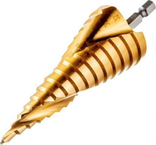 Сверло ступенчатое по металлу REXANT ТИТАН Р6М5 ступенчатое 4-32 мм [12-6613]