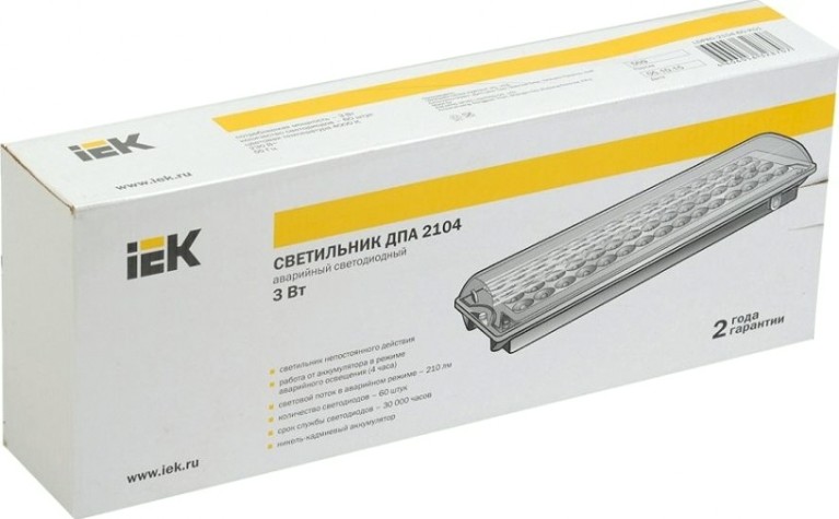 Светильник аварийный IEK 2104 аккум. 4ч 60LED IP20 ИЭК [LDPA0-2104-60-K01]