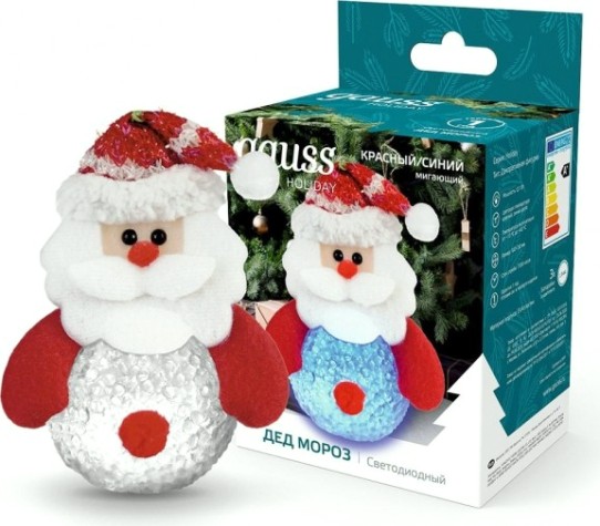 Светильник декоративный GAUSS HL001 "дед мороз" серия holiday 0,1w, два цвета