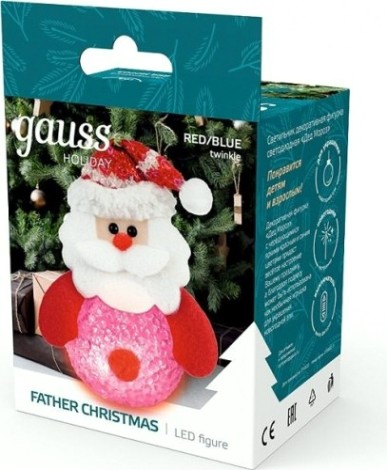 Светильник декоративный GAUSS HL001 "дед мороз" серия holiday 0,1w, два цвета
