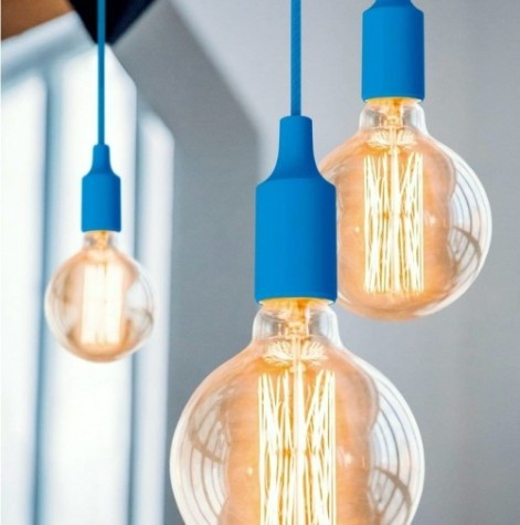 Светильник декоративный GAUSS PL014 подвесной decor голубой e27, 1 м