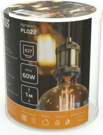 Светильник декоративный GAUSS PL022 подвесной decor бронзовый e27, 1 м