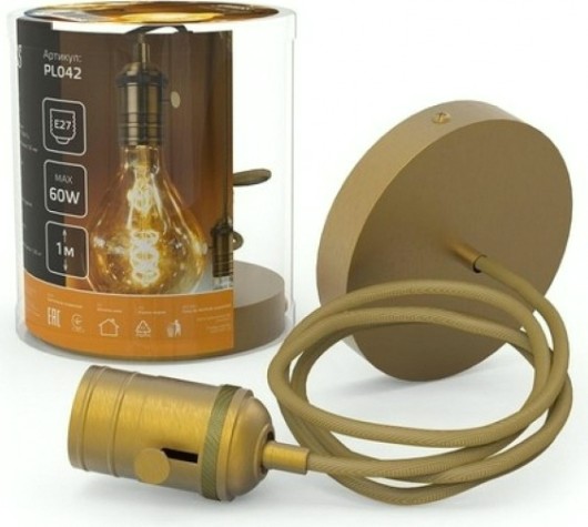 Светильник декоративный GAUSS PL042 подвесной decor бронзовый e27, 1 м