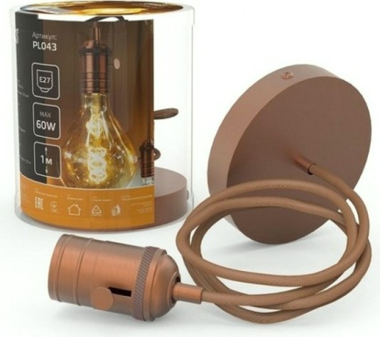 Светильник декоративный GAUSS PL043 подвесной decor медный e27, 1 м