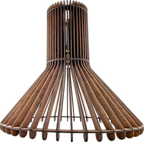 Светильник декоративный GLANZEN ART-0005-60 Е27, коричневый подвесной из дерева bell [ART-0005-60]