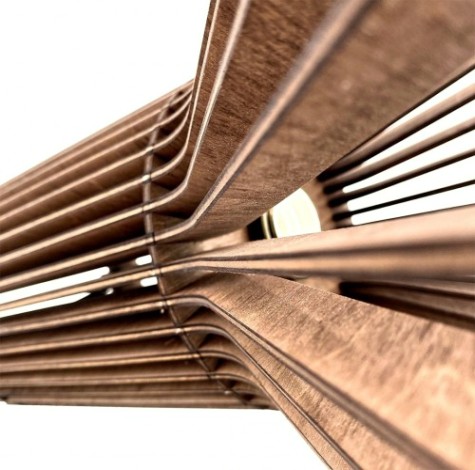 Светильник декоративный GLANZEN ART-0005-60 Е27, коричневый подвесной из дерева bell [ART-0005-60]