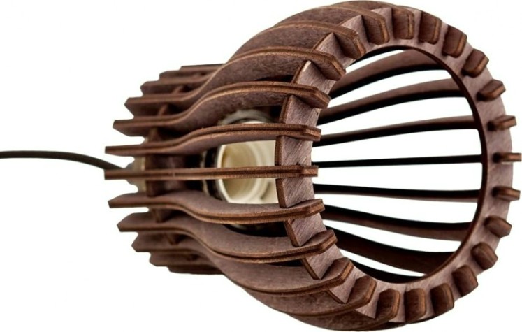 Светильник декоративный GLANZEN ART-0006-60 Е27, коричневый подвесной из дерева baby dark [ART-0006-60]