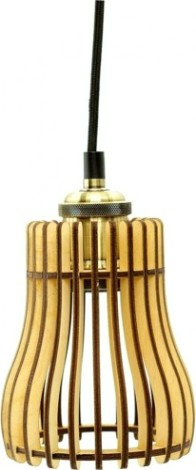 Светильник декоративный GLANZEN ART-0006-60-nude Е27, светлое дерево подвесной из baby [ART-0006-60-nude]