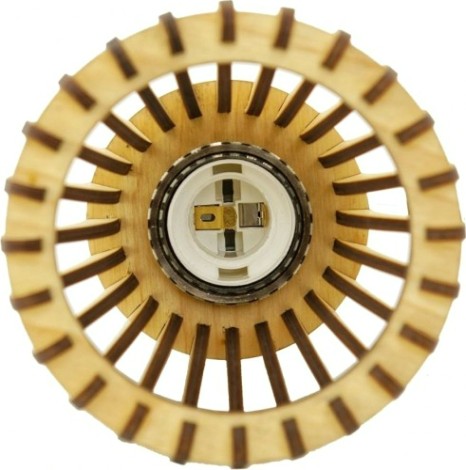 Светильник декоративный GLANZEN ART-0006-60-nude Е27, светлое дерево подвесной из baby [ART-0006-60-nude]