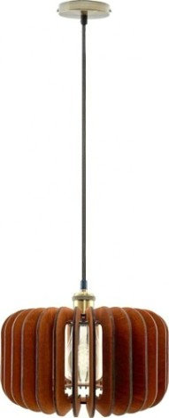 Светильник декоративный GLANZEN ART-0007-60 Е27, коричневый подвесной из дерева square dark [ART-0007-60]