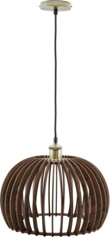 Светильник декоративный GLANZEN ART-0008-60 Е27, коричневый подвесной из дерева wheel dark [ART-0008-60]