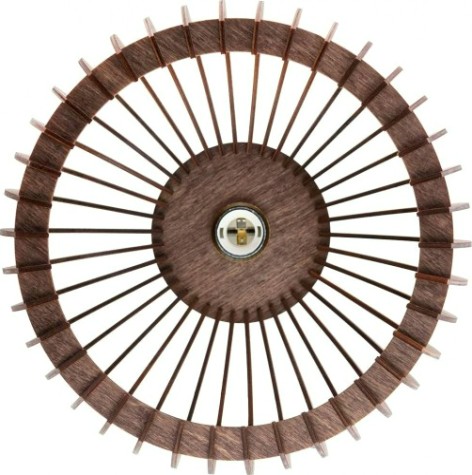 Светильник декоративный GLANZEN ART-0008-60 Е27, коричневый подвесной из дерева wheel dark [ART-0008-60]