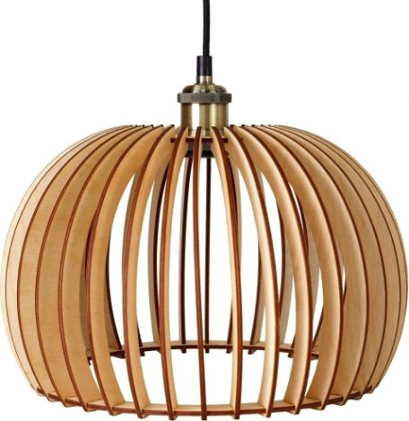 Светильник декоративный GLANZEN ART-0008-60-nude Е27, светлое дерево подвесной из wheel [ART-0008-60-nude]