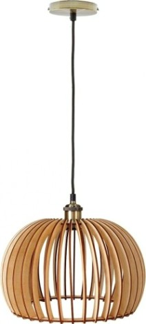 Светильник декоративный GLANZEN ART-0008-60-nude Е27, светлое дерево подвесной из wheel [ART-0008-60-nude]