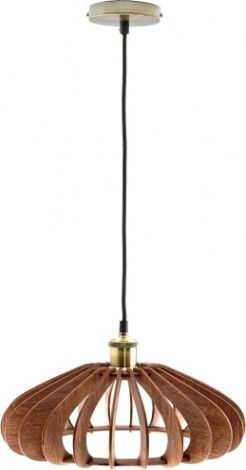 Светильник декоративный GLANZEN ART-0009-60 Е27, коричневый подвесной из дерева mini-pear dark [ART-0009-60]