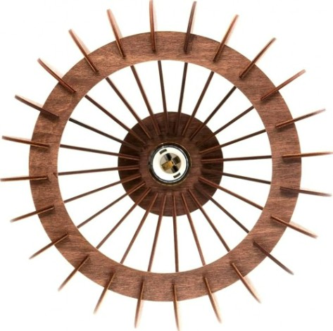 Светильник декоративный GLANZEN ART-0009-60 Е27, коричневый подвесной из дерева mini-pear dark [ART-0009-60]