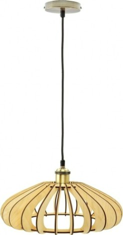 Светильник декоративный GLANZEN ART-0009-60-nude Е27, светлое дерево подвесной mini-pear [ART-0009-60-nude]