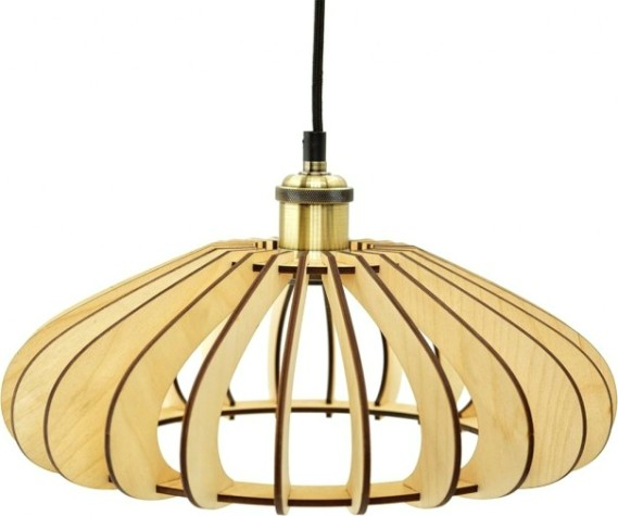 Светильник декоративный GLANZEN ART-0009-60-nude Е27, светлое дерево подвесной mini-pear [ART-0009-60-nude]