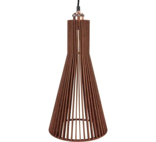 Светильник декоративный GLANZEN ART-0012-60-COCKTAIL подвесной из дерева dark