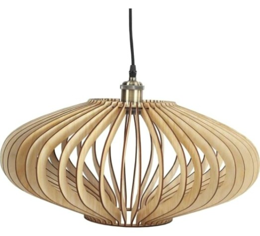 Светильник декоративный GLANZEN ART-0013-60-JAPONIC подвесной из дерева nude