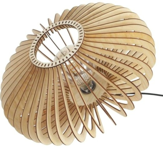 Светильник декоративный GLANZEN ART-0013-60-JAPONIC подвесной из дерева nude