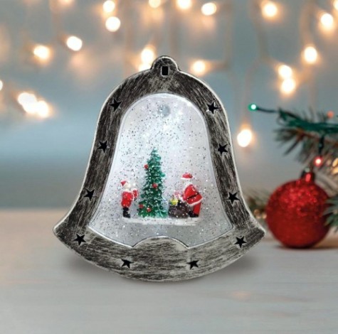 Светильник декоративный Neon-Night Колокольчик с эффектом снегопада и подсветкой [501-068]