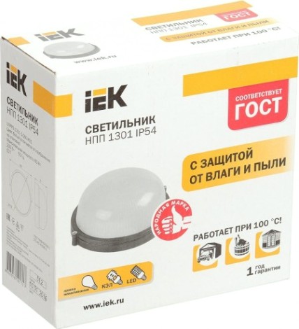 Светильник для ЖКХ IEK НПП 1301 60Вт IP54 белый [LNPP0-1301-1-060-K01]