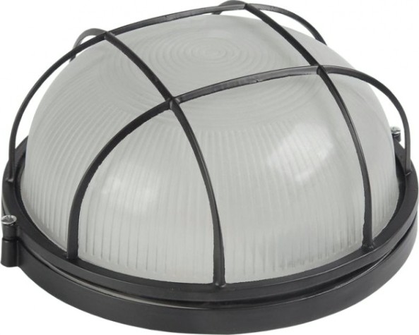 Светильник для ЖКХ IEK НПП 1302 60Вт IP54 с решеткой черный [LNPP0-1302-1-060-K02]