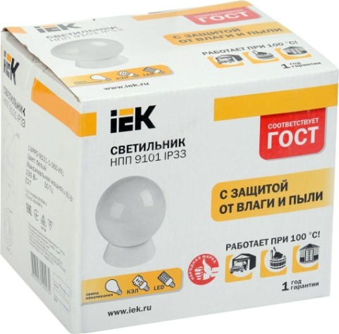 Светильник для ЖКХ IEK НПП 2501 60Вт IP33 Шар белый [LNPP0-9101-1-060-K01]