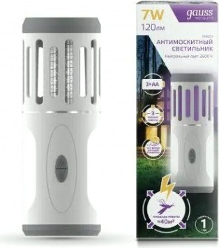 Светильник GAUSS GMQ03 mosquito, 7вт, 3aa, антимоскитный