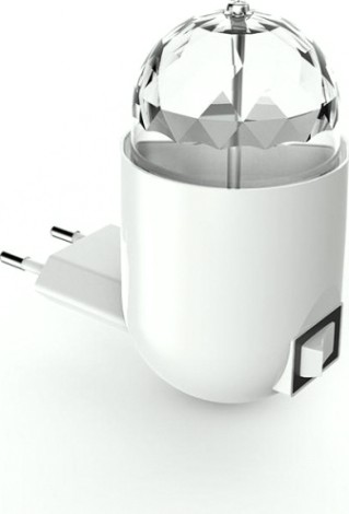 Светильник настольный GAUSS DIY0041 розеточный 3w 220-240v белый с фиксированной проекцией "диско" [DIY0041]