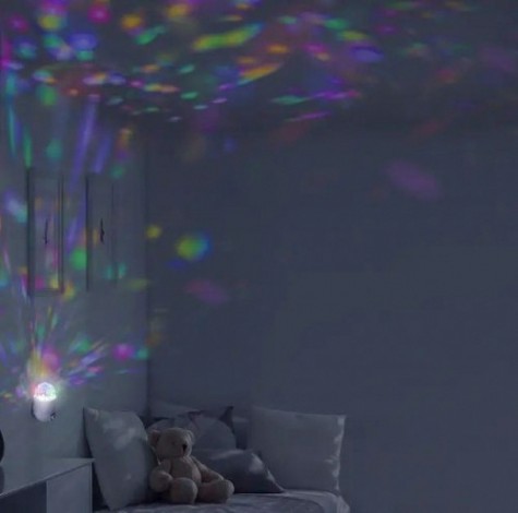 Светильник настольный GAUSS DIY0041 розеточный 3w 220-240v белый с фиксированной проекцией "диско" [DIY0041]