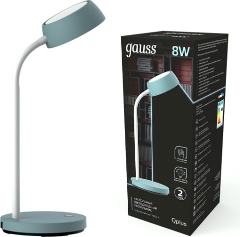 Светильник настольный GAUSS GT6023 qplus 8w 600lm 4000k 170-265v бирюзовый диммируемы
