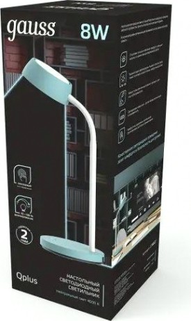 Светильник настольный GAUSS GT6023 qplus 8w 600lm 4000k 170-265v бирюзовый диммируемы