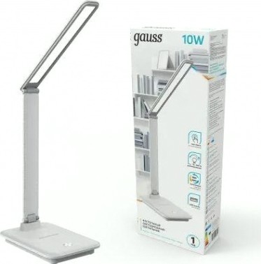 Светильник настольный GAUSS GTL202 10w 550lm 3000-6000k 170-265v белый диммируемый us [GT2021]