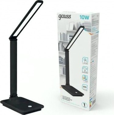 Светильник настольный GAUSS GTL202 10w 550lm 3000-6000k 170-265v черный диммируемый u [GT2022]