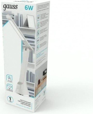 Светильник настольный GAUSS GTL203 6w 380lm 4000k 170-265v белый диммируемый [GT2031]