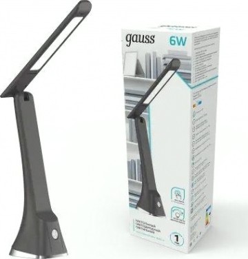 Светильник настольный GAUSS GTL203 6w 380lm 4000k 170-265v черный диммируемый [GT2032]
