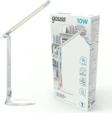 Светильник настольный GAUSS GTL204 10w 550lm 2700-6500k 170-265v белый диммируемый + ночник [GT2041]