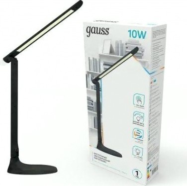 Светильник настольный GAUSS GTL204 10w 550lm 2700-6500k 170-265v черный диммируемый + ночник [GT2042]